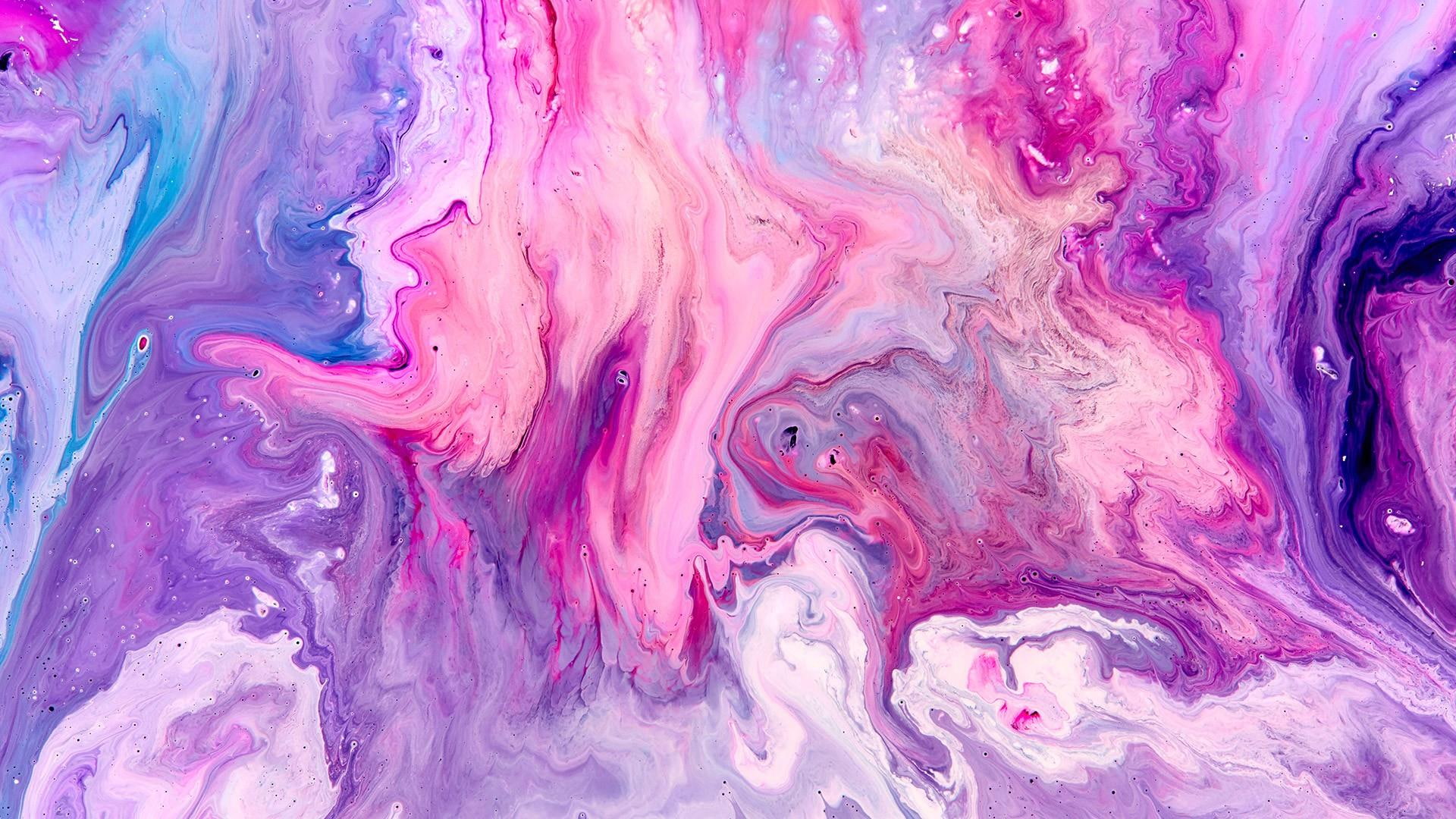 Painting Colorful Pink Purple Violet Watercolor Wallpaper