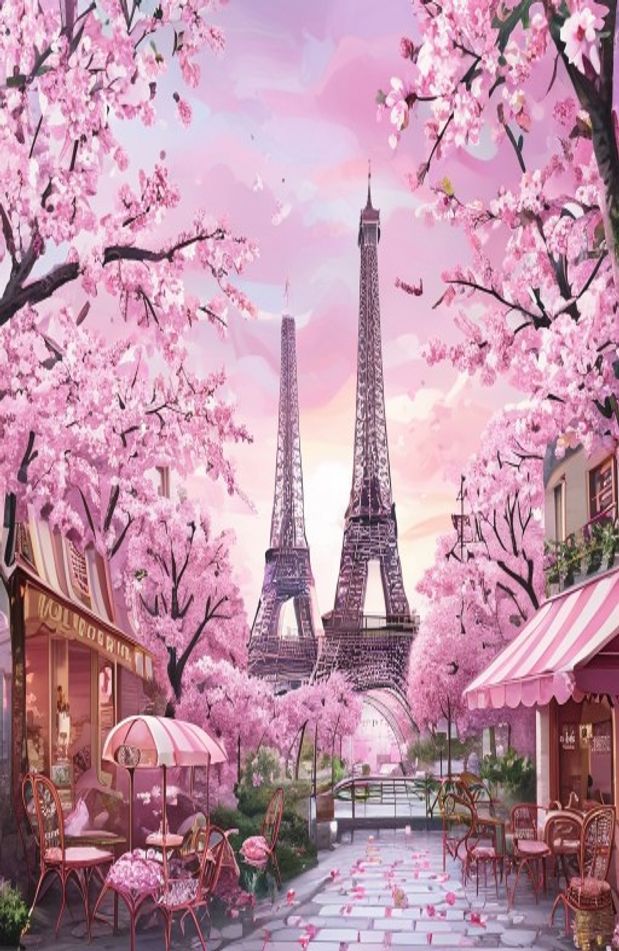 Pink Paris Wallpaper
