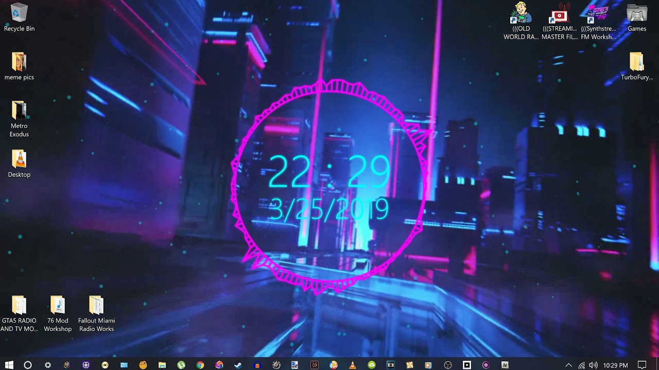 Cyberpunk Synthwave Audio Visualizer Live Wallpaper HD 60fps