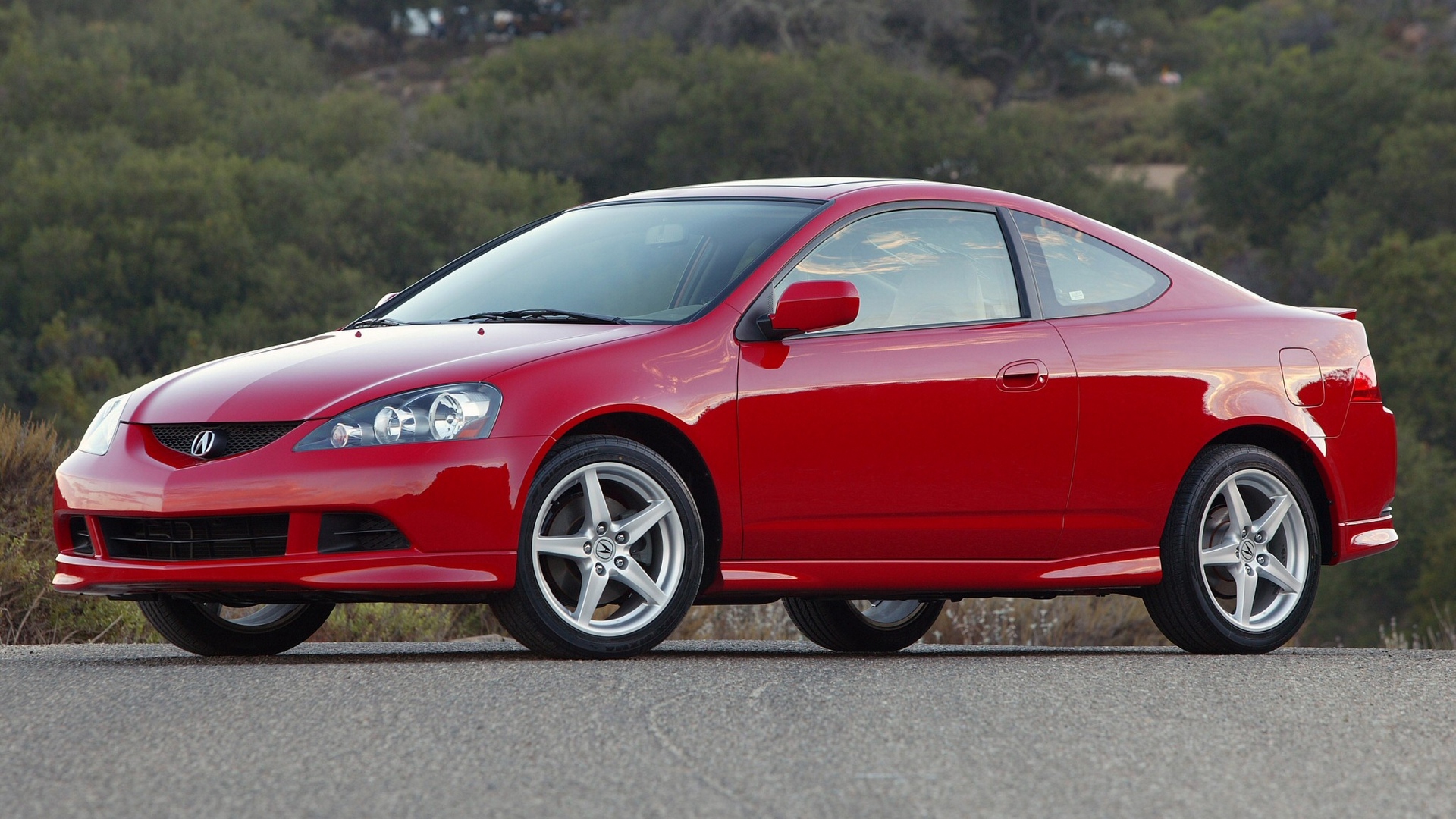 Wallpaper Acura Rsx Red Side Style