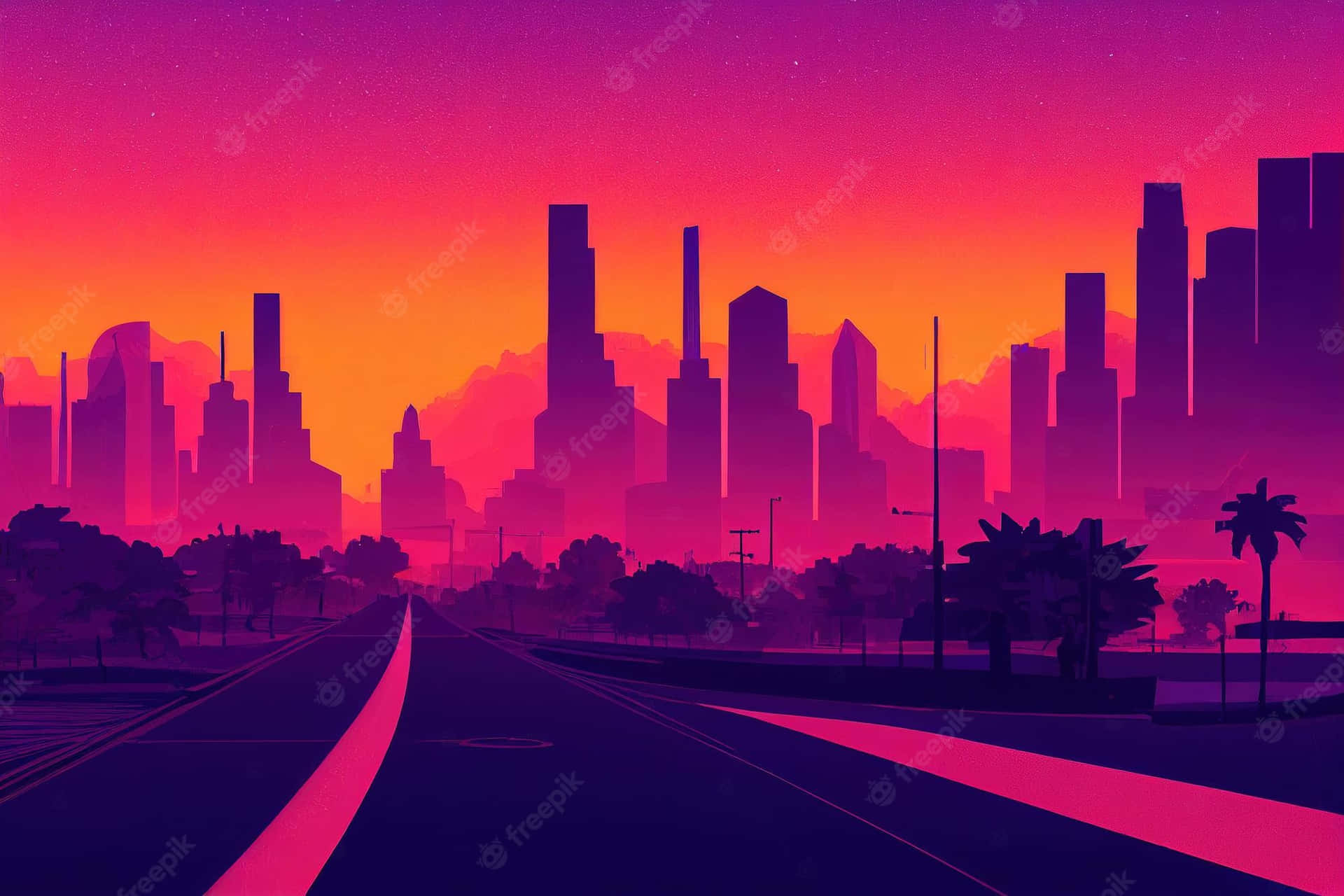 Pink City Wallpaper