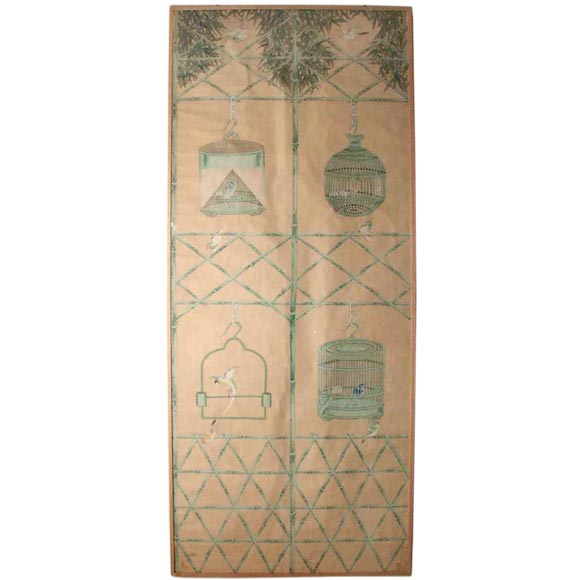 Antique Chinese Wallpaper Panel at 1stdibs 580x580