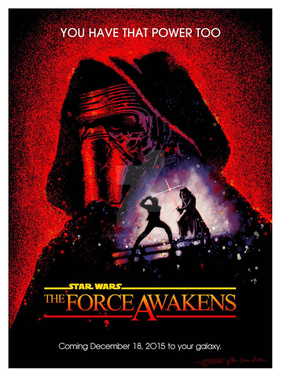 The Force Awakens Fan Poster by angelsaquero