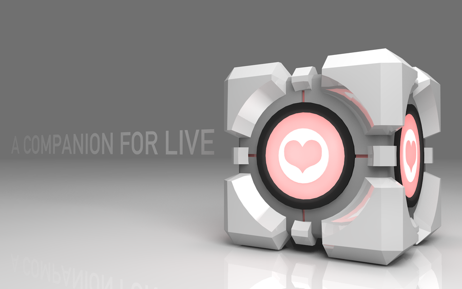 Companion Cube[Wallpaper by Pearbook