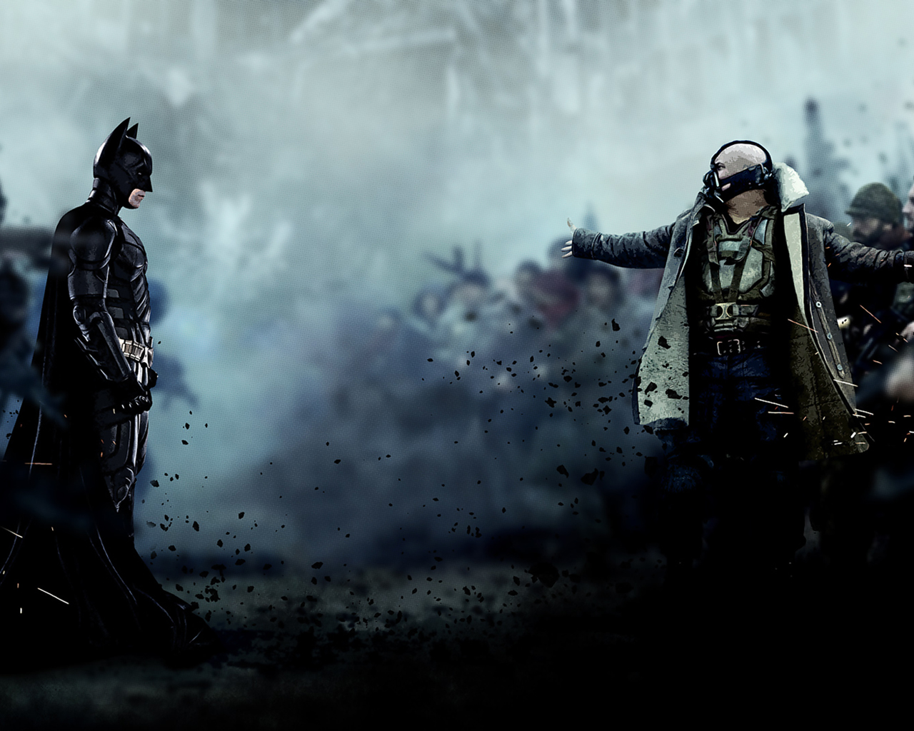 Wallpaper Bane Vs Batman The Dark Knight Rises Laszlo K Szeghy