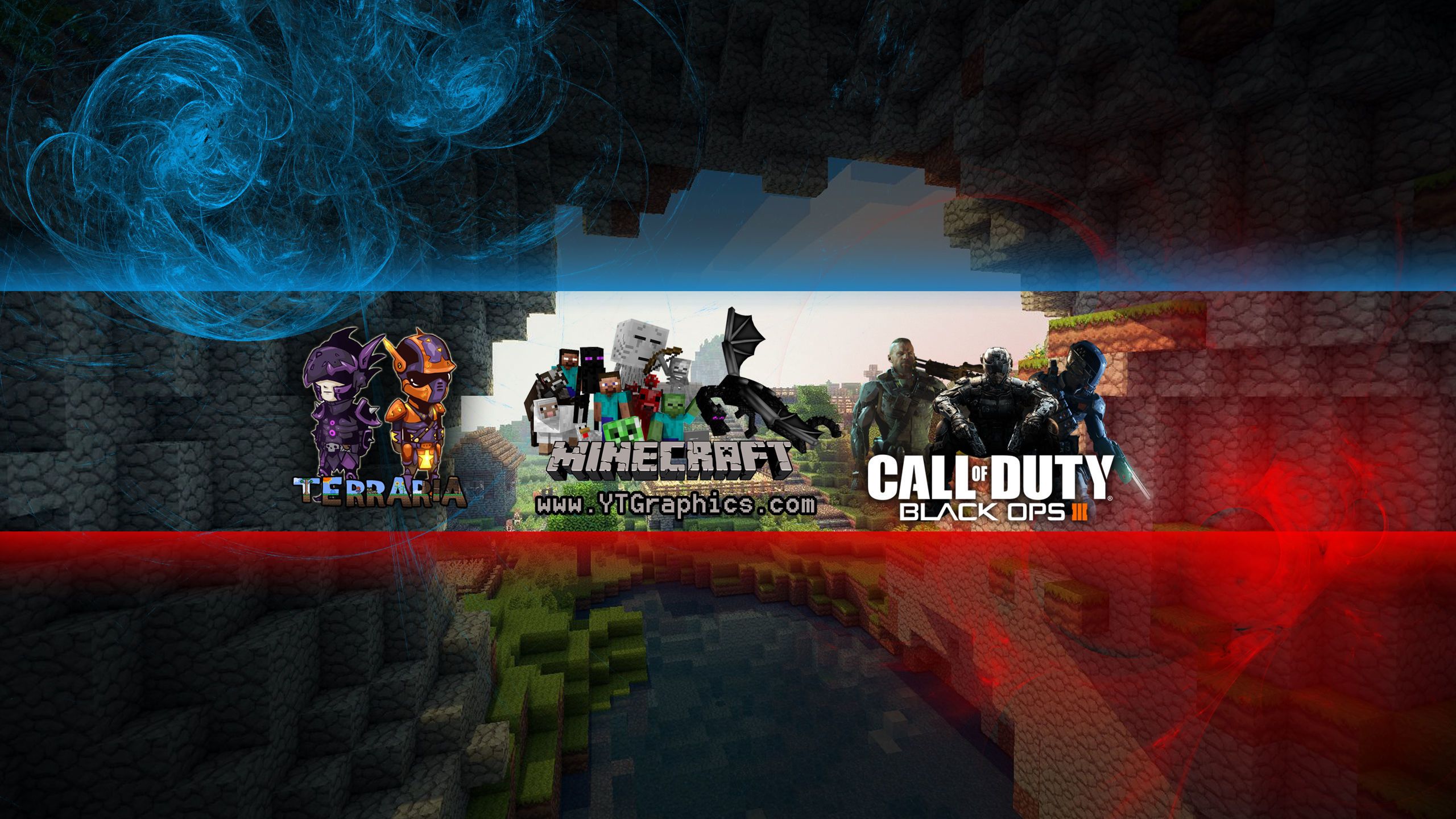Gaming Banner Template No Text Wallpaper