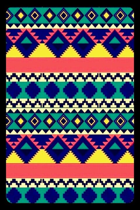 Boho Neon Aztec Wallpaper Idea Phone iPhone