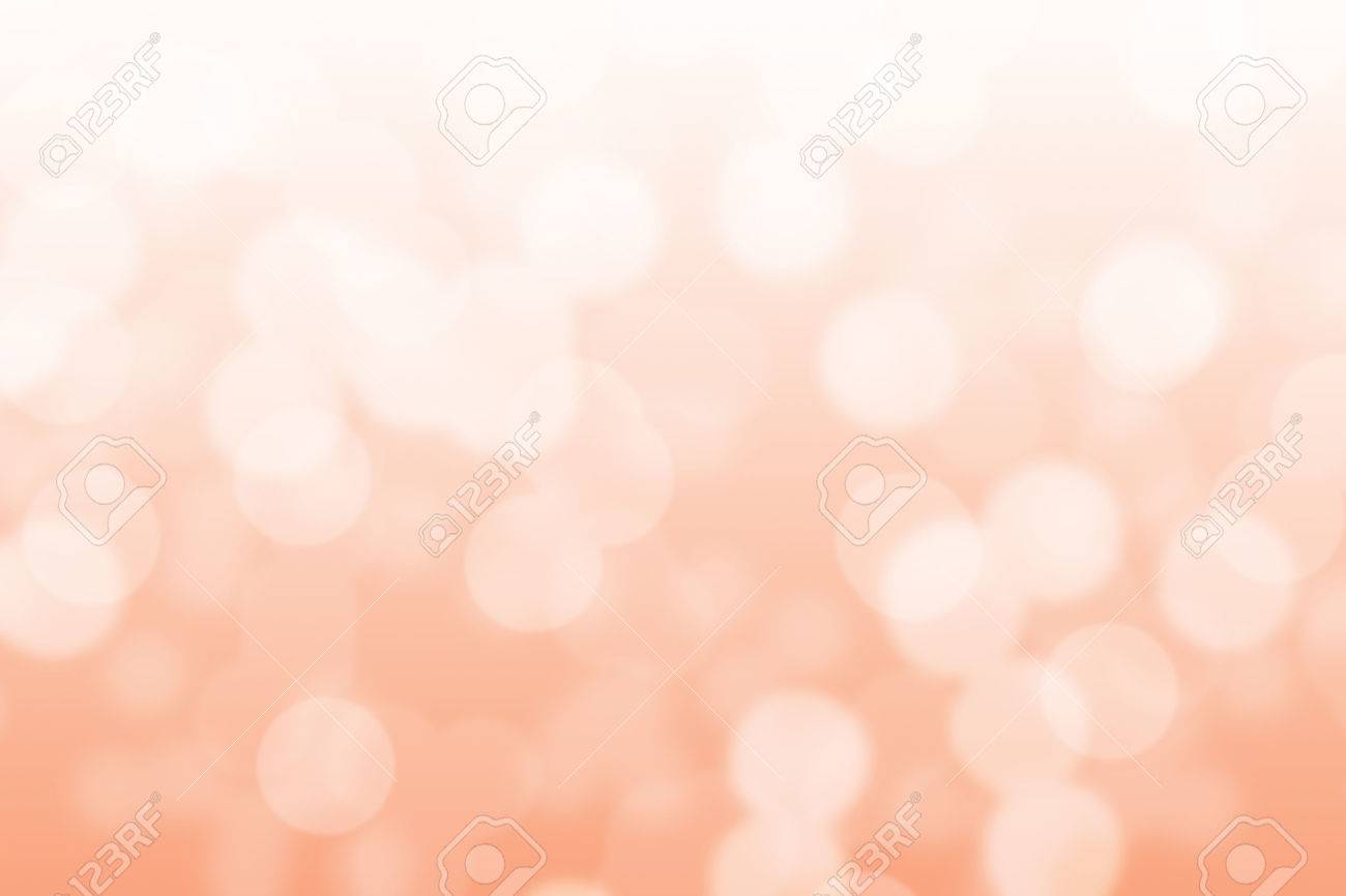 Abstract Circular Peach And White Light Bokeh Background Stock
