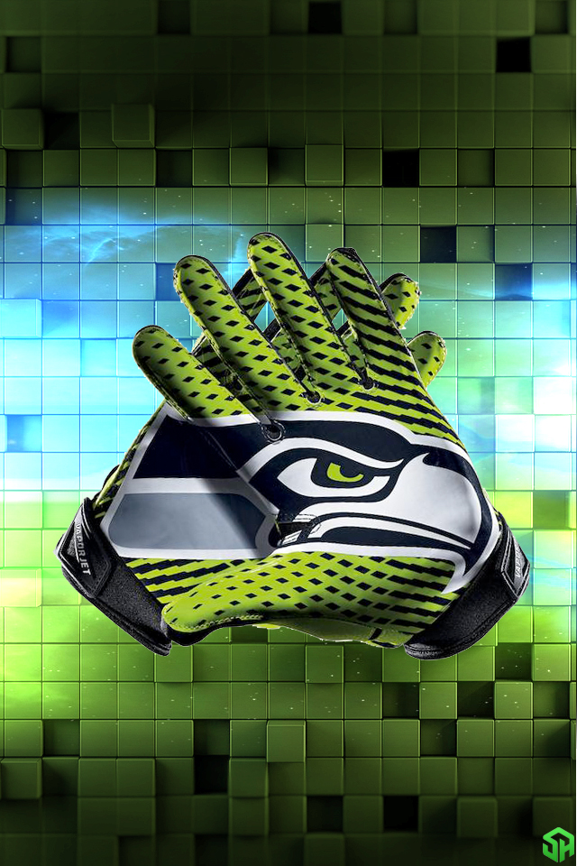 Seattle Seahawks Vapor Gloves Lockscreen by Stealthy4u on