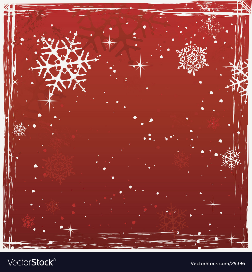 Red Square Grunge Christmas Background Royalty Vector