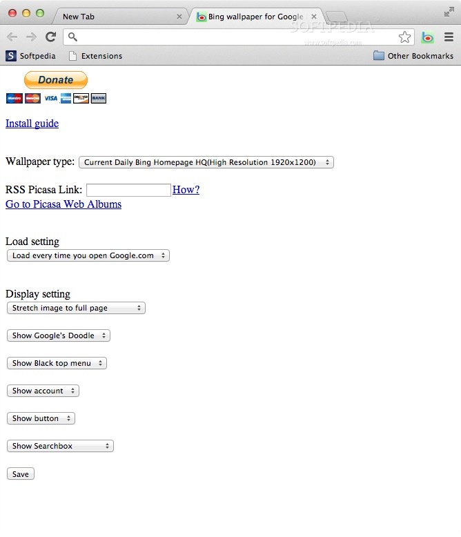 Free download Bing wallpaper for Google homepage screenshot 2 From the