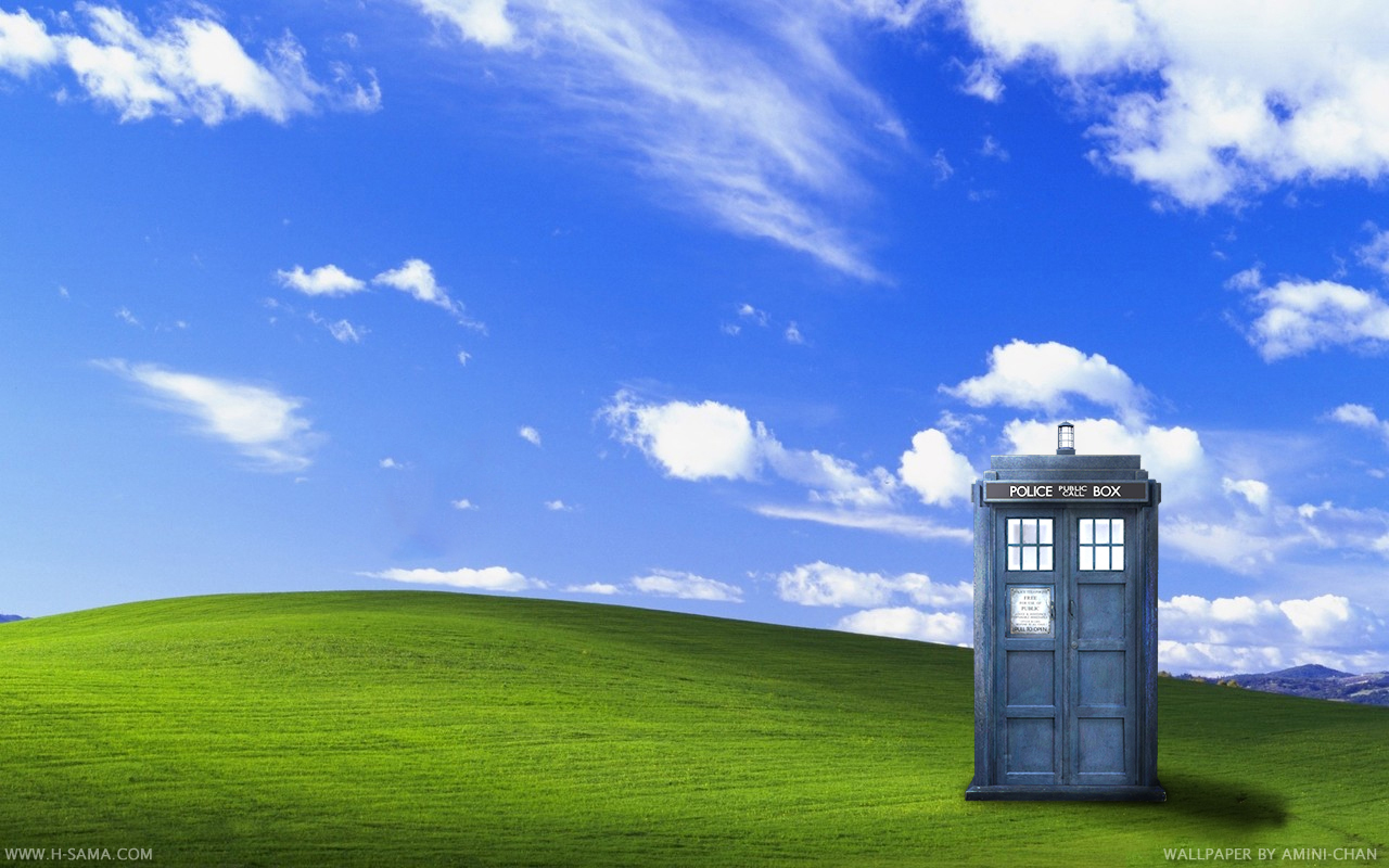 Wallpaper Area De Trabalho Doctor Who Tardis Landscape Windows Xp