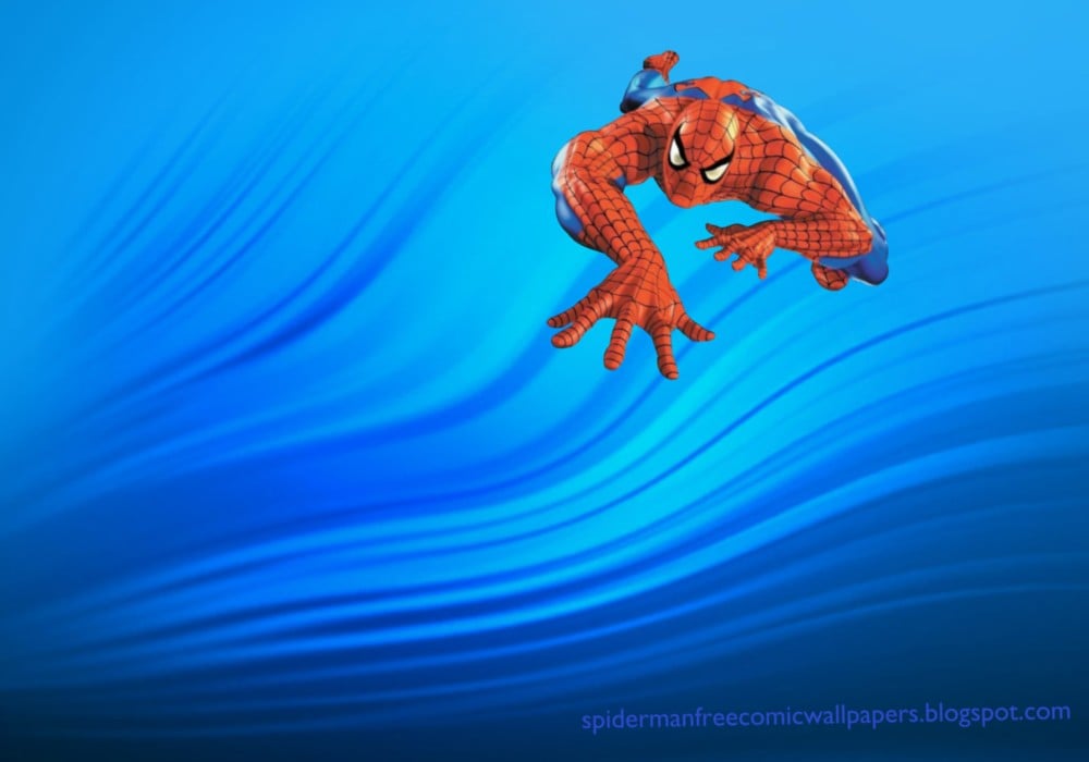  Wallpaper Super Hero Peter Parker climbing in Water Ripple background