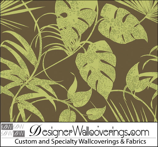 Haiti Wallpaper Print   large tropical leaves [TAB 79040] Designer