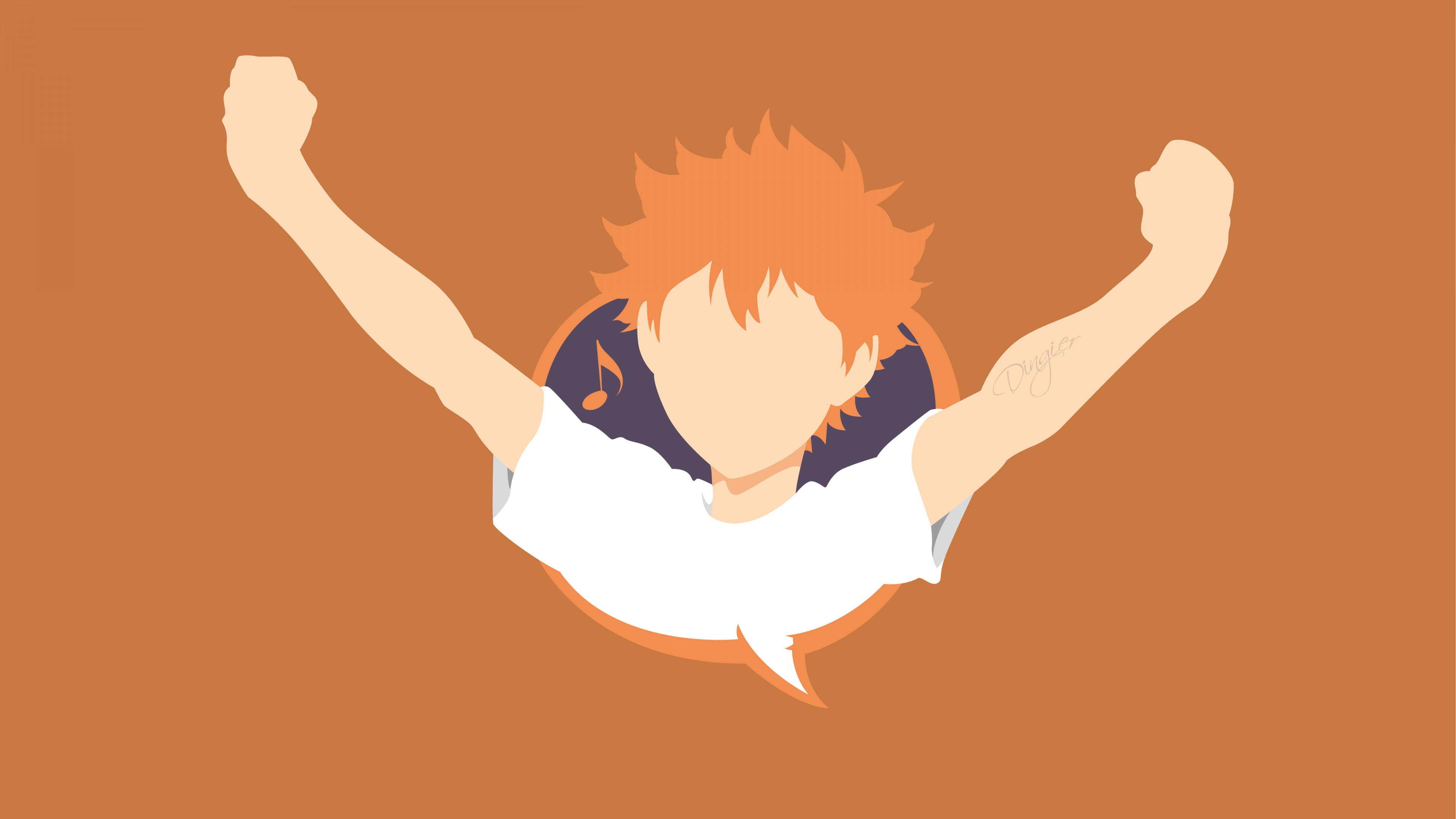Haikyu Shoyo Hinata Hands Up 4k 5k HD Anime Wallpaper