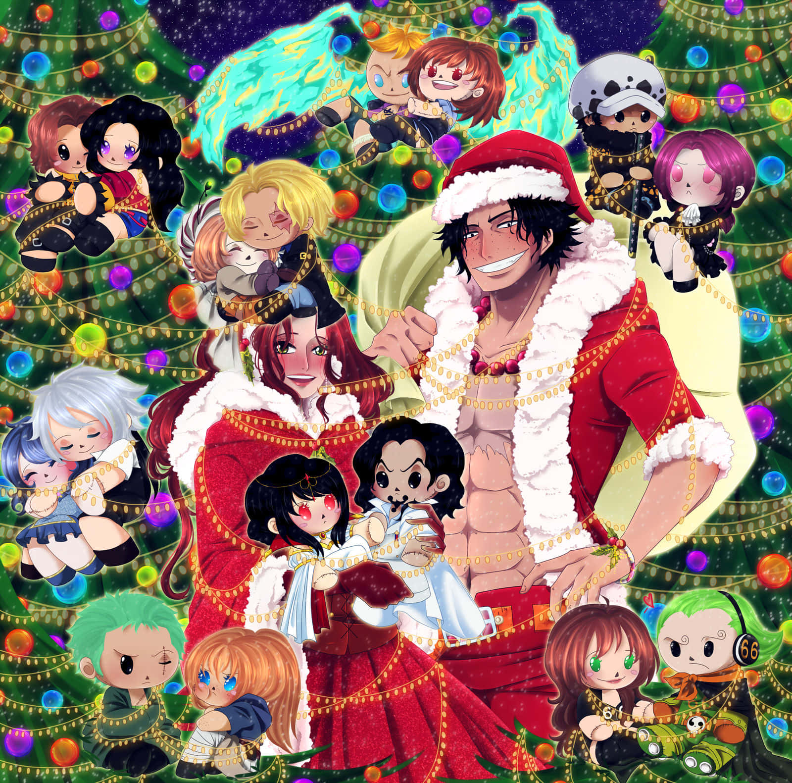 One Piece Christmas Wallpaper