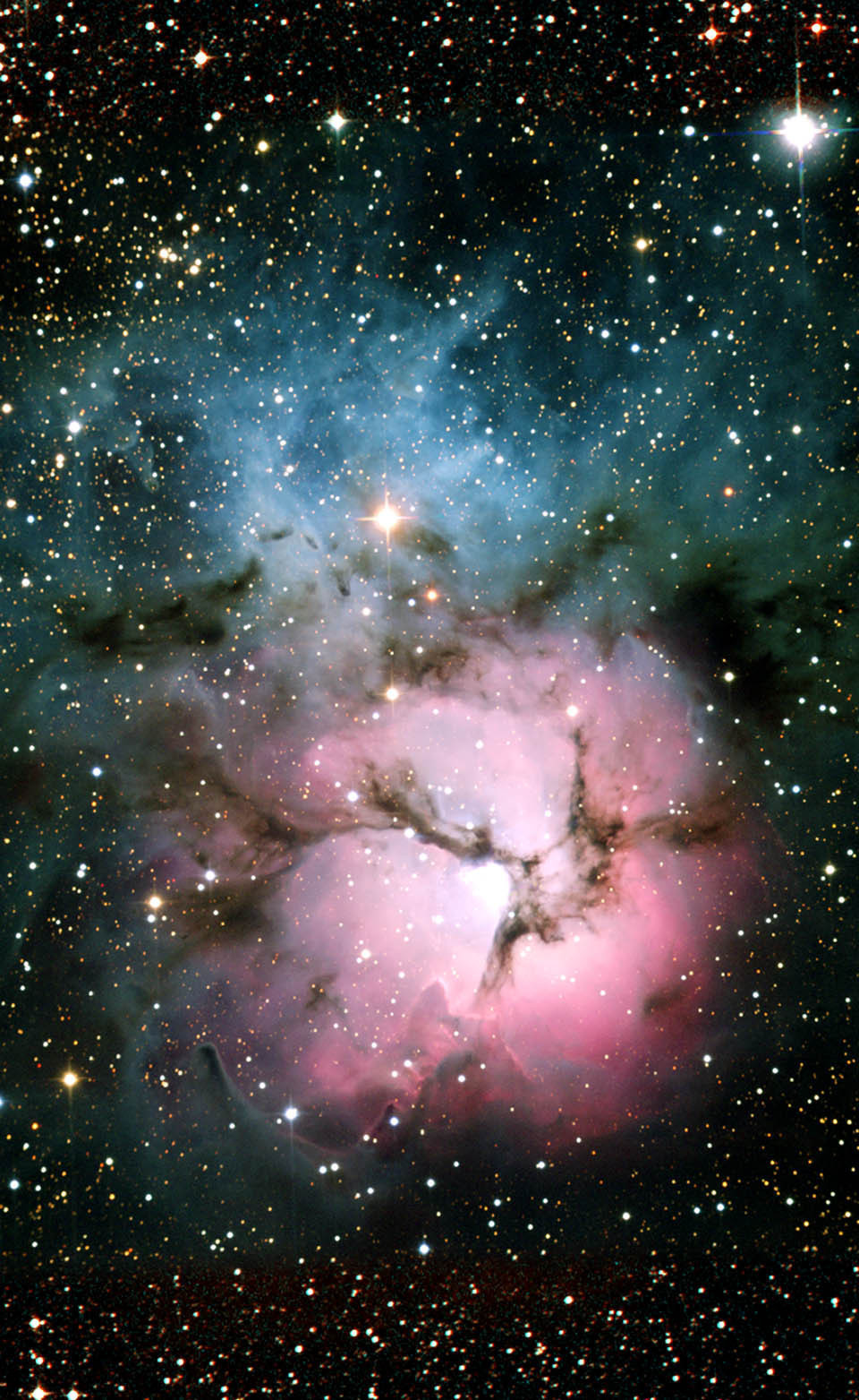 Visible Light Picture Of The Trifid Nebula Nasa Spitzer Space