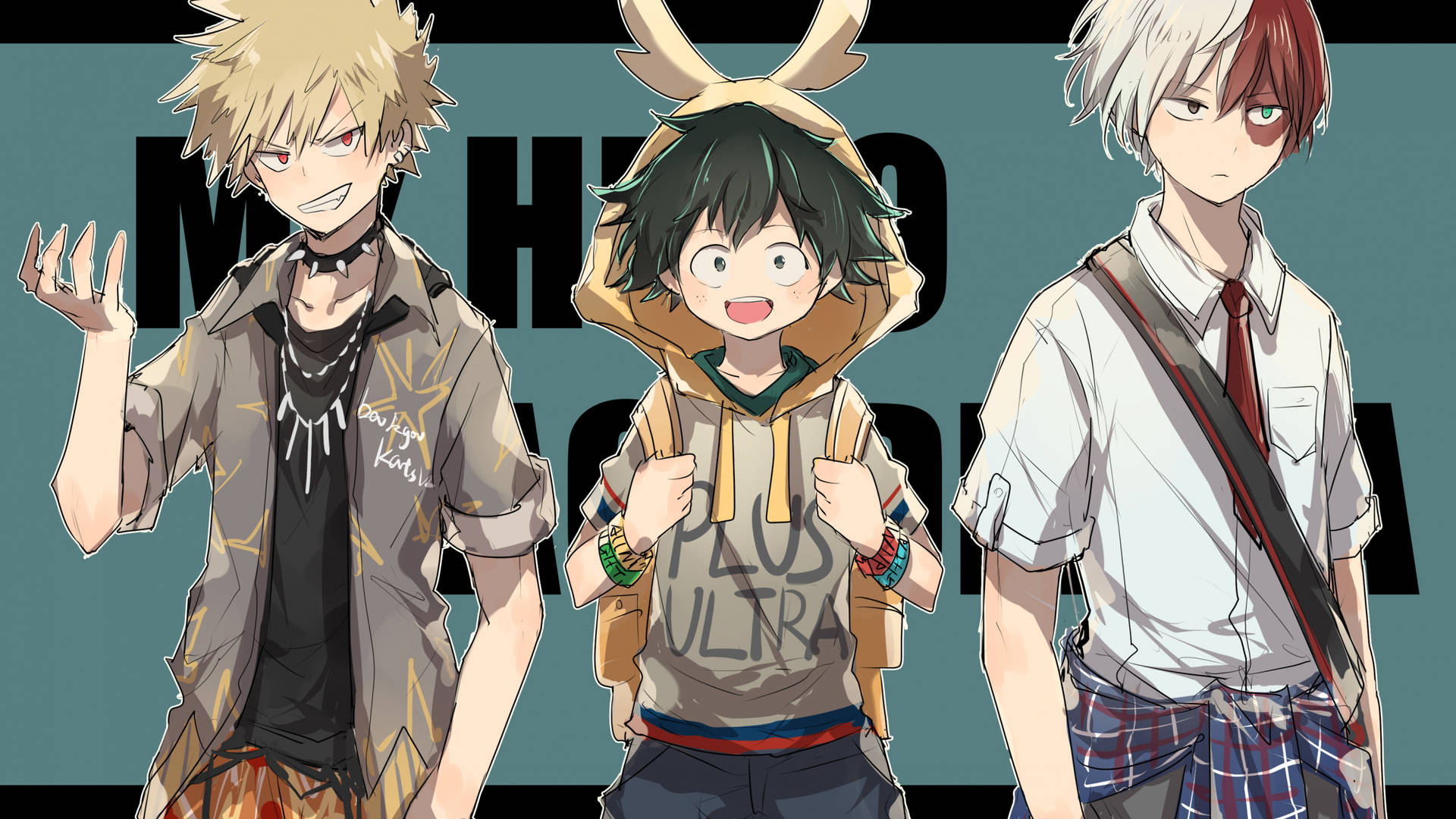 Deku X Todoroki Bakugou Wallpaper