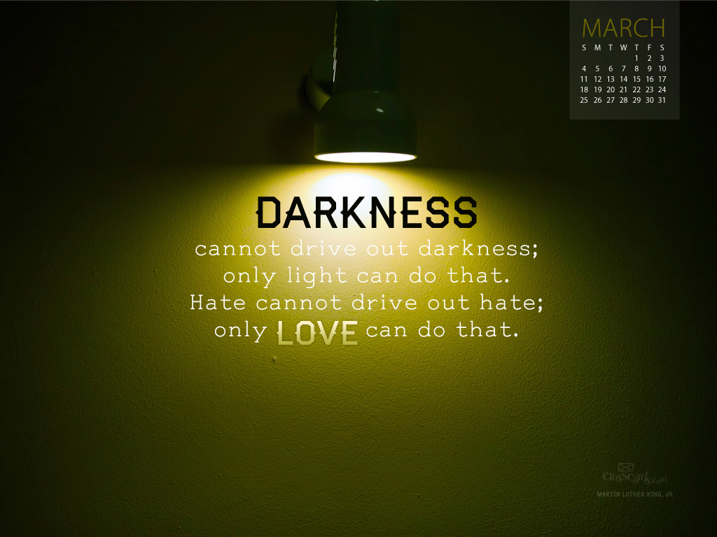 Free Download March 2012 MLK Jr Desktop Calendar March Wallpaper 
