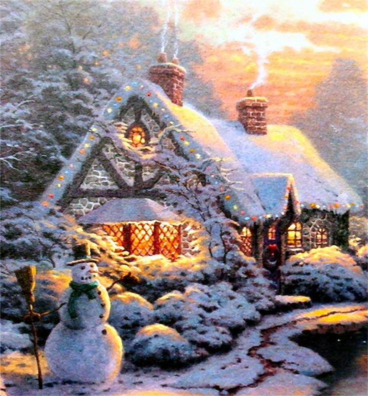 Thomas Kinkaid Christmas Cottage Kinkade