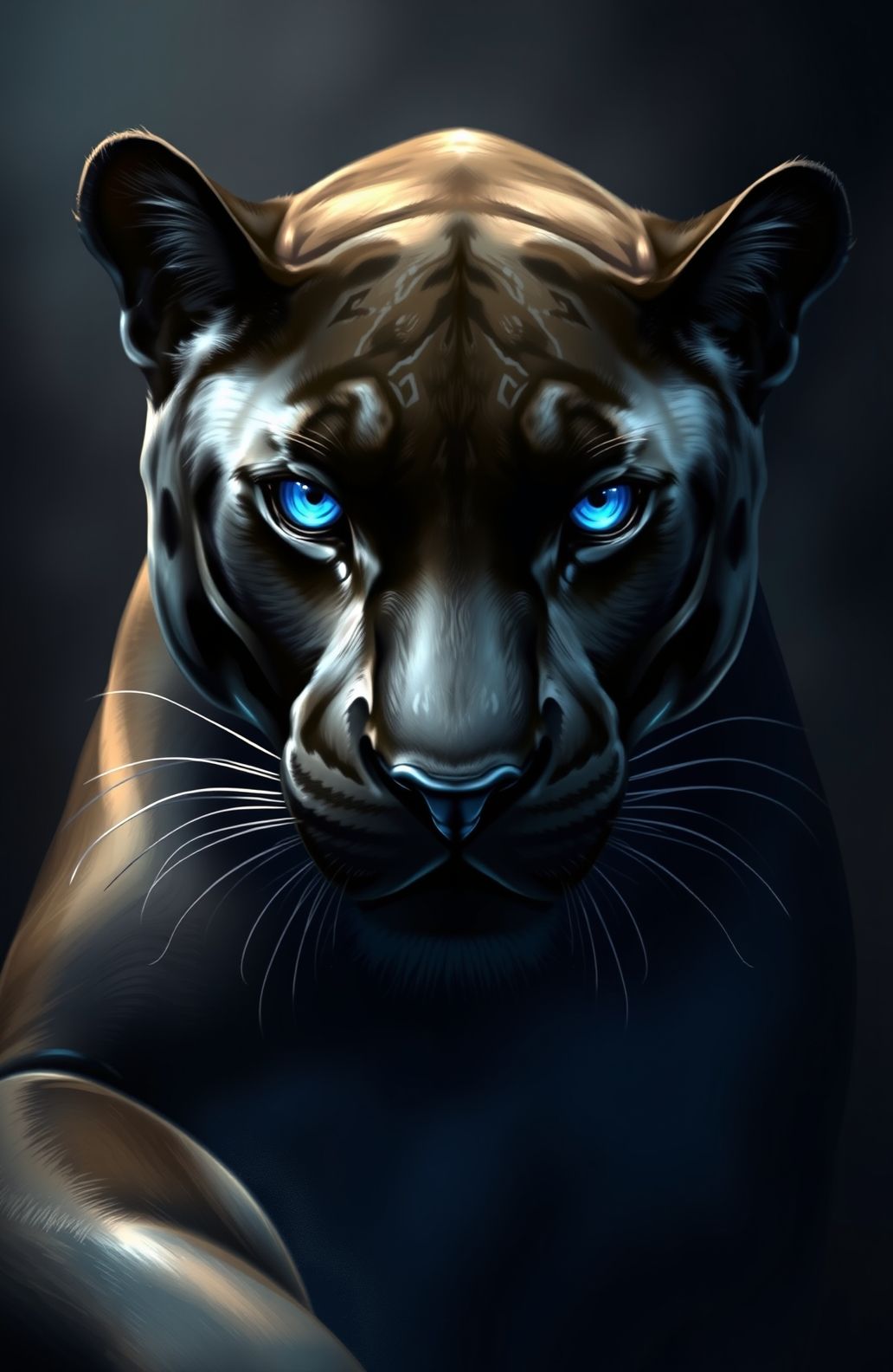 Black Panther Blue Eyes Wallpaper