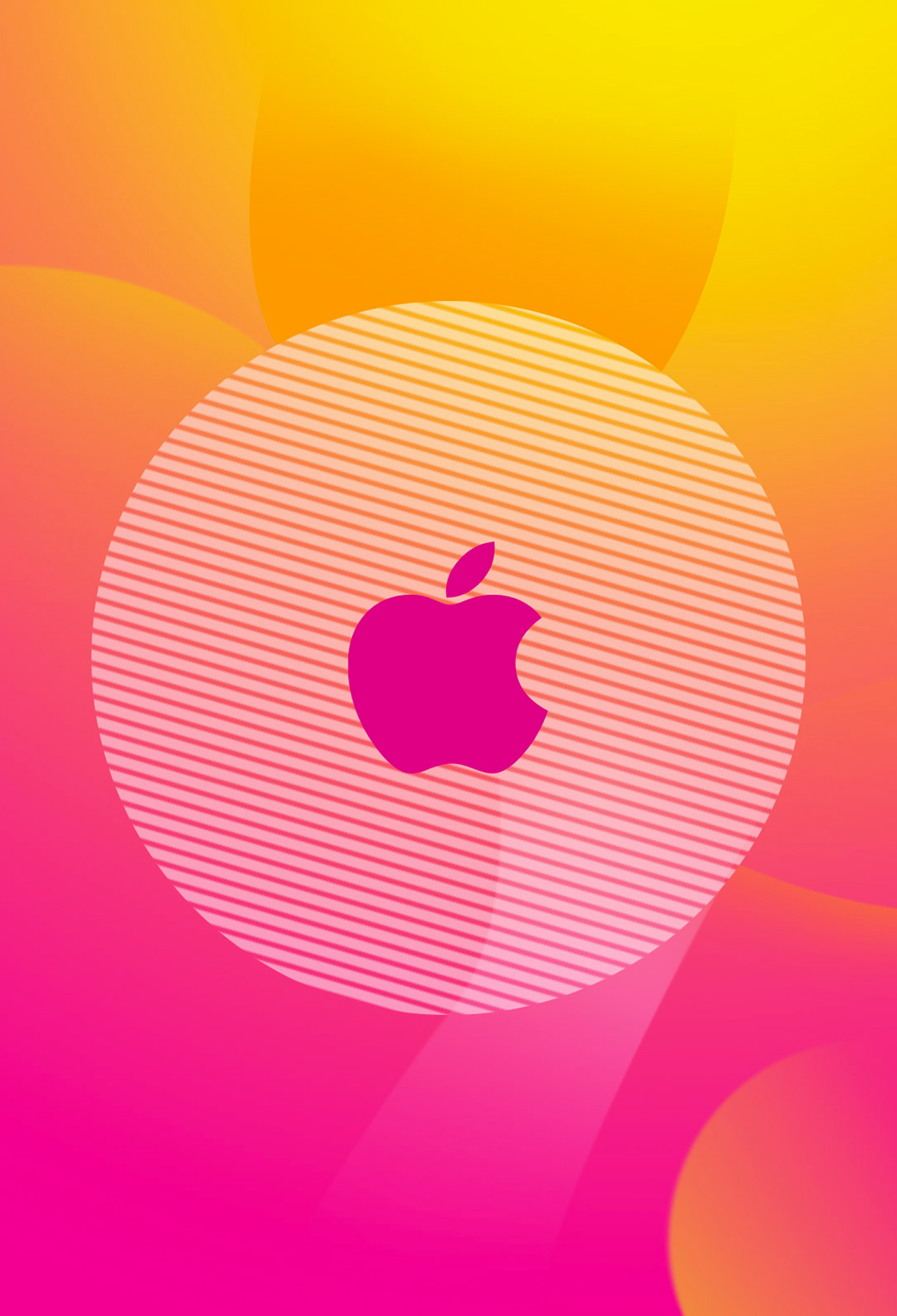 Pink Apple 3wallpaper iPhone Parallax