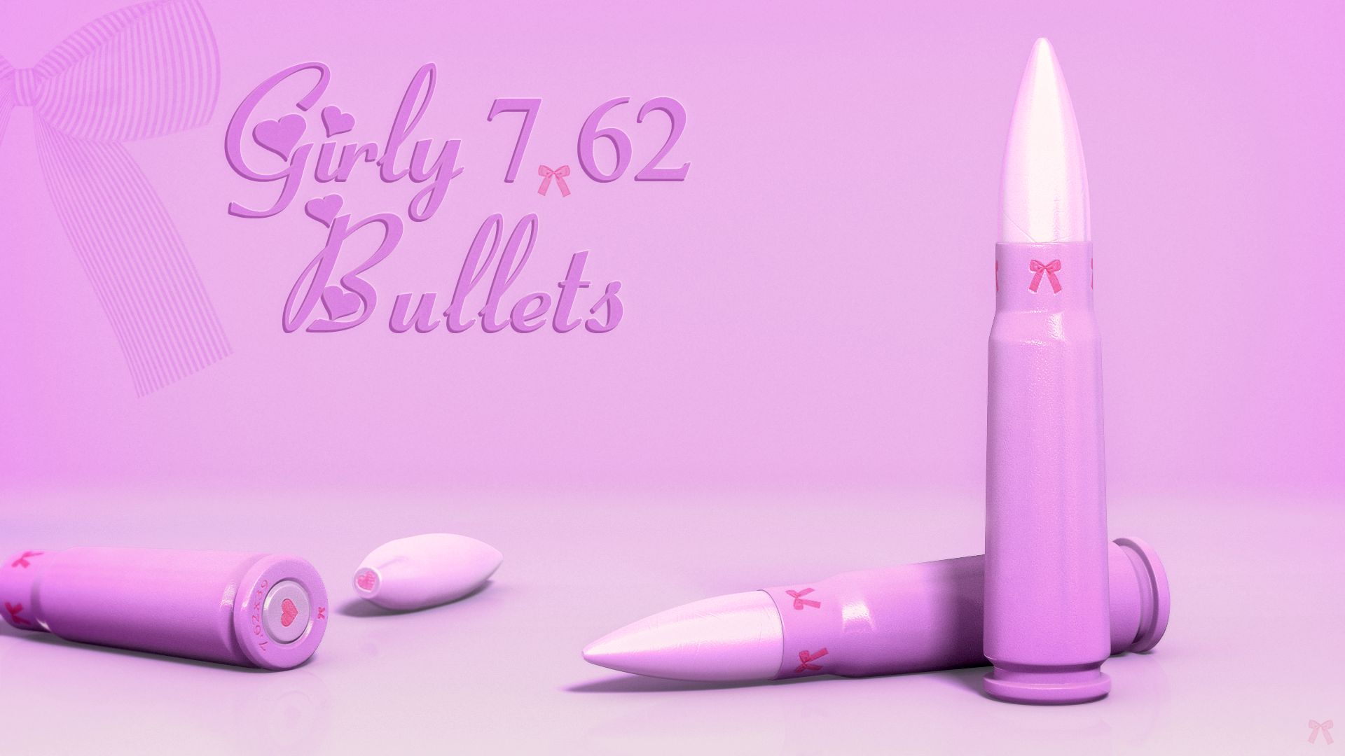 Pink Ribbons Wallpaper Ammunition Ak47 Akm
