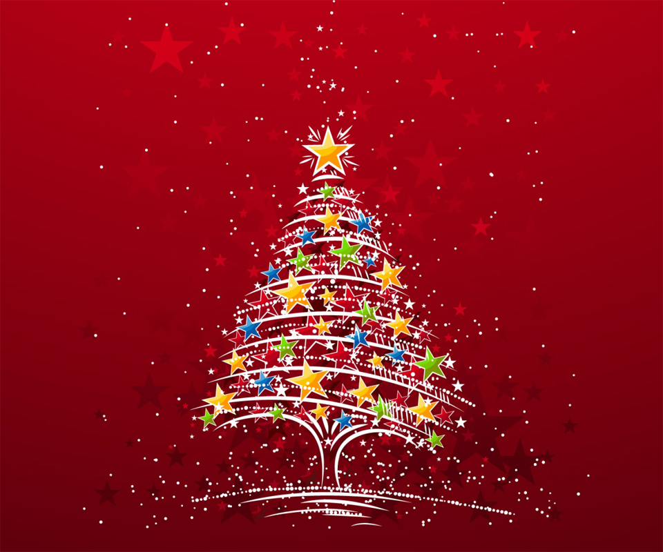 Colorful Christmas Tree Android Wallpapers 960x800 Mobile Phone