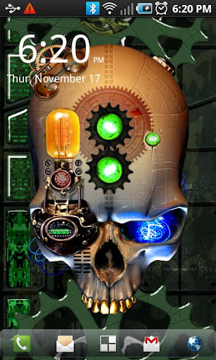 Steampunk Skull Live Wallpaper android apk  free download Droidsky