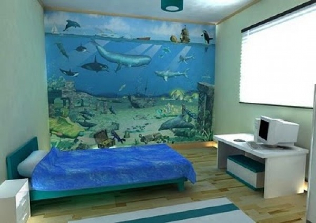 Fish Wallpaper Bedroom Design For Kids Tropical