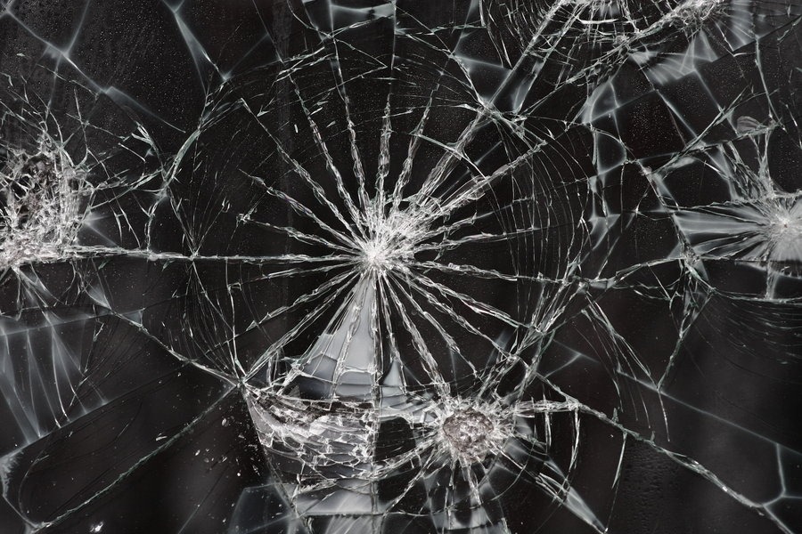 Cracked Glass Texture Iii By Everythingisinstock