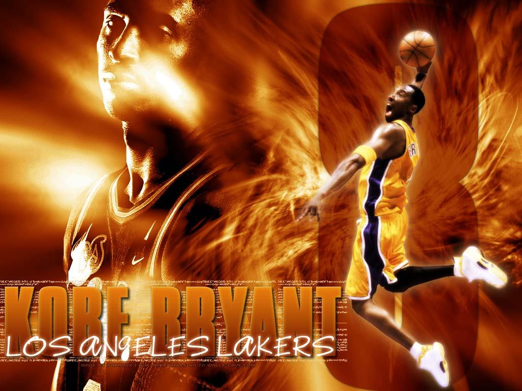 All About Basketball Kobe Bryant With Club La Lakers Wallpaper