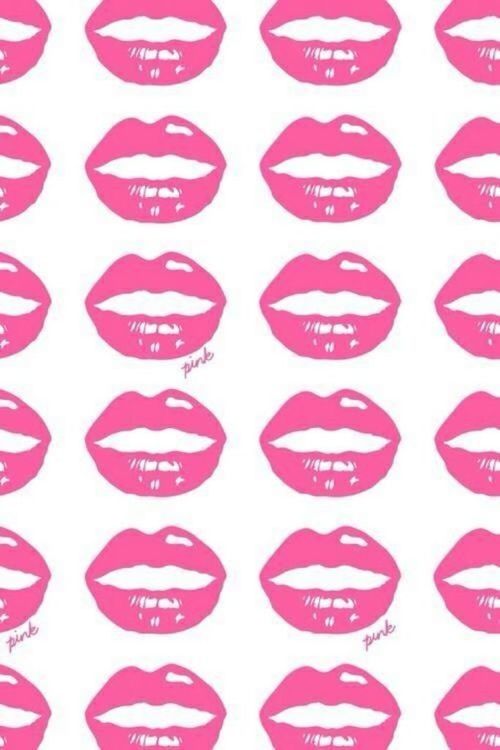 Cute Girly Lips Wallpaper