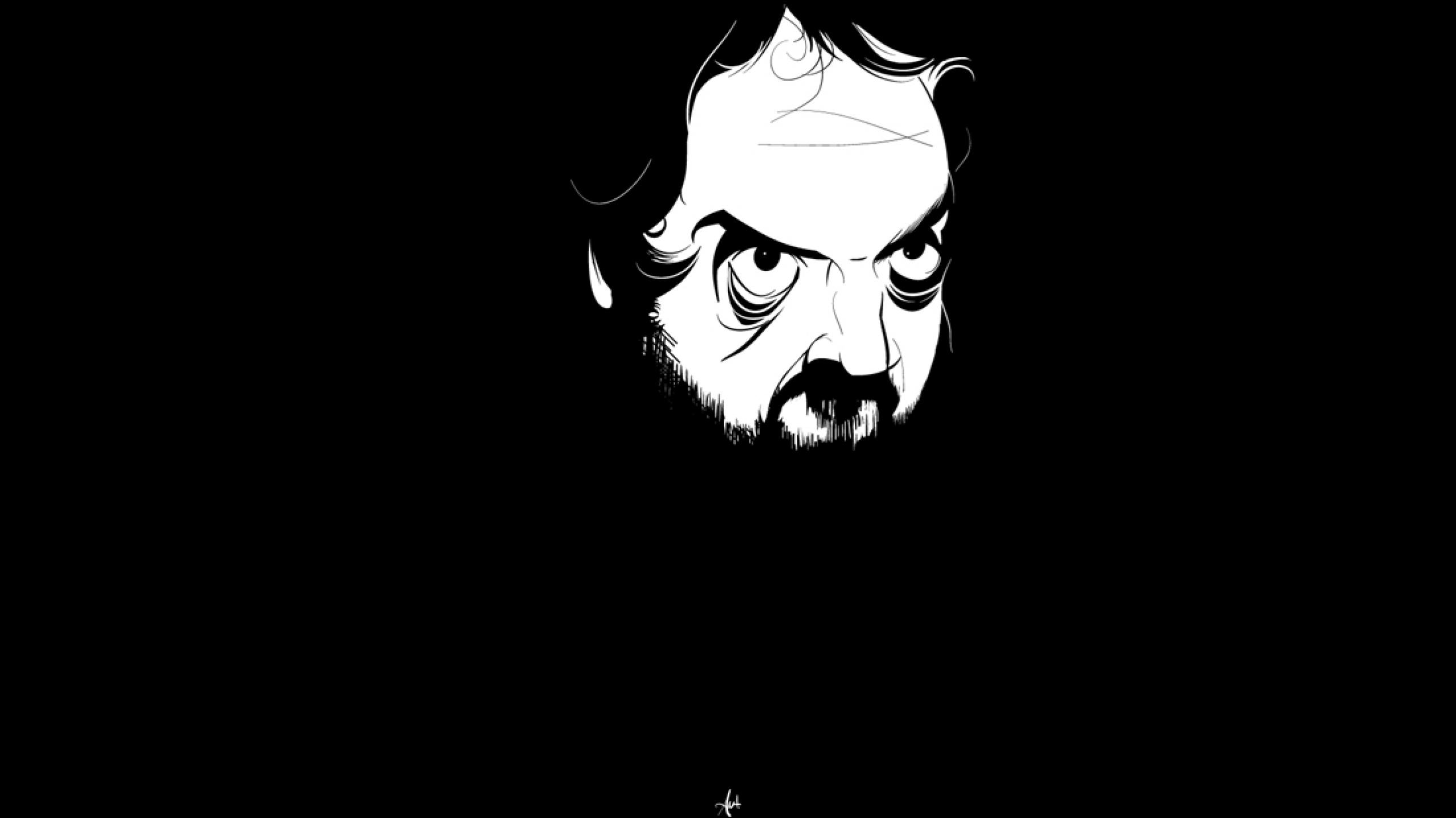 Monochrome Caricature Stanley Kubrick Oaun