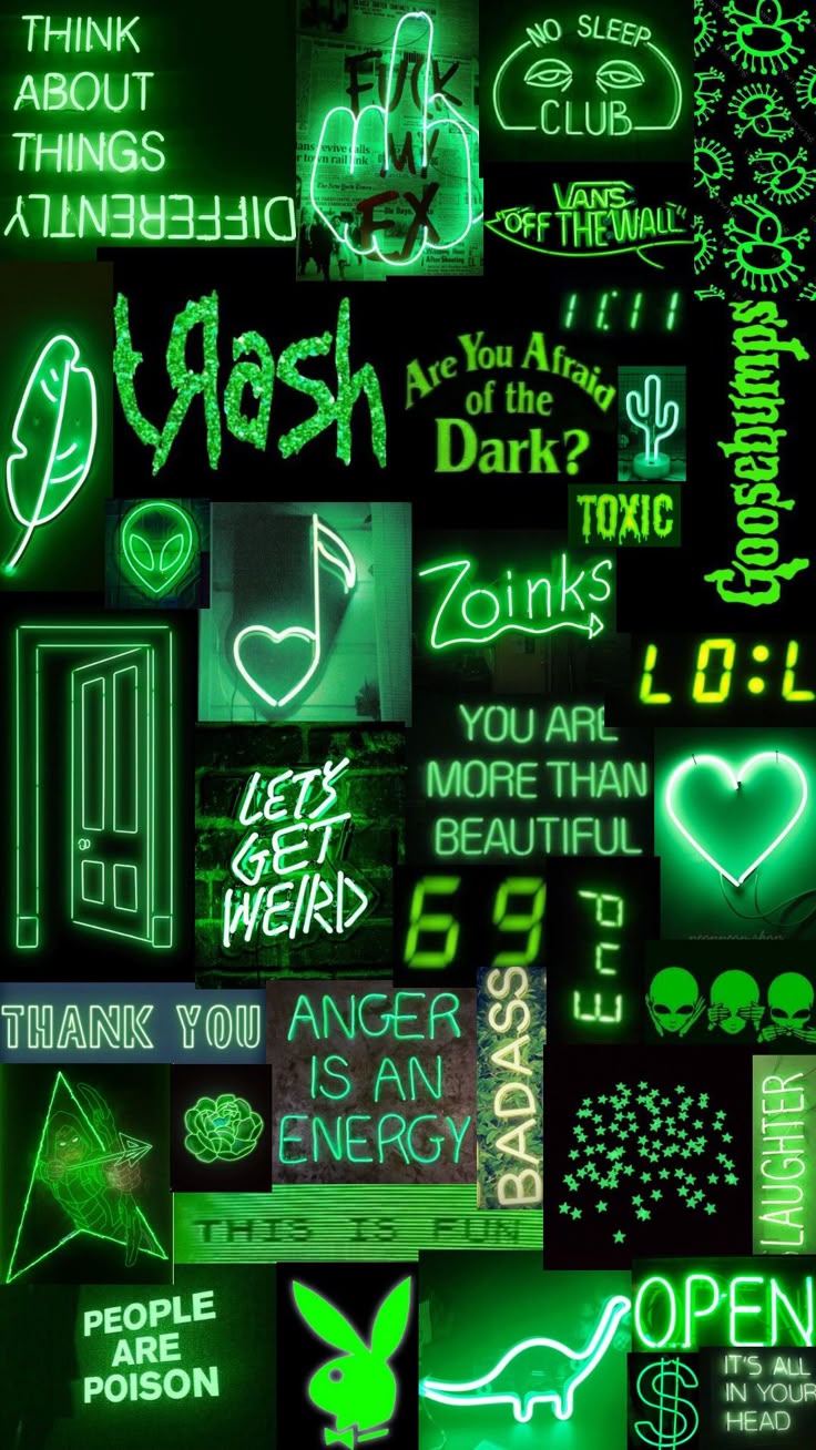 Green Neon Aesthetic Wallpaper