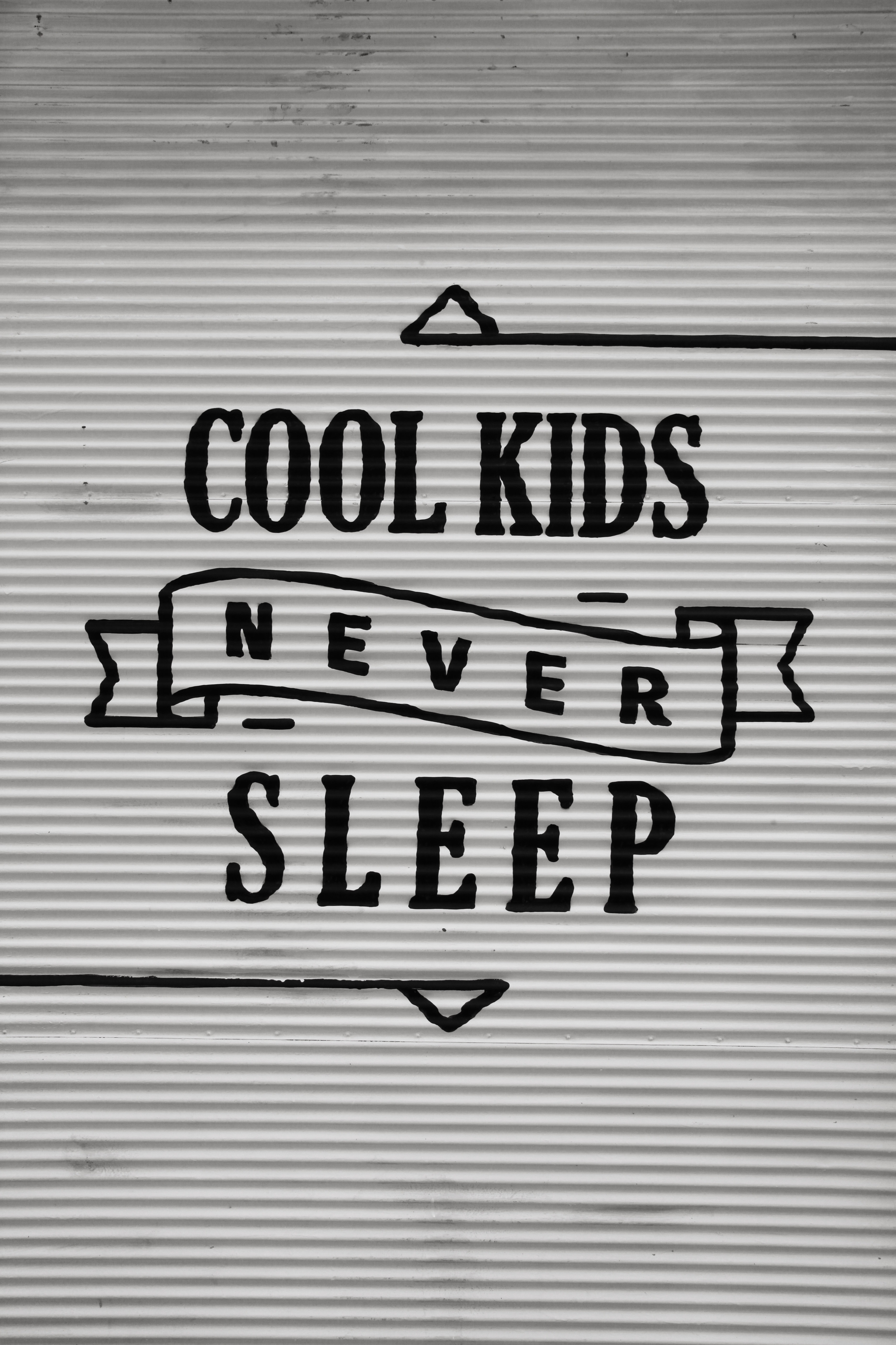 cool kids never sleep text free image