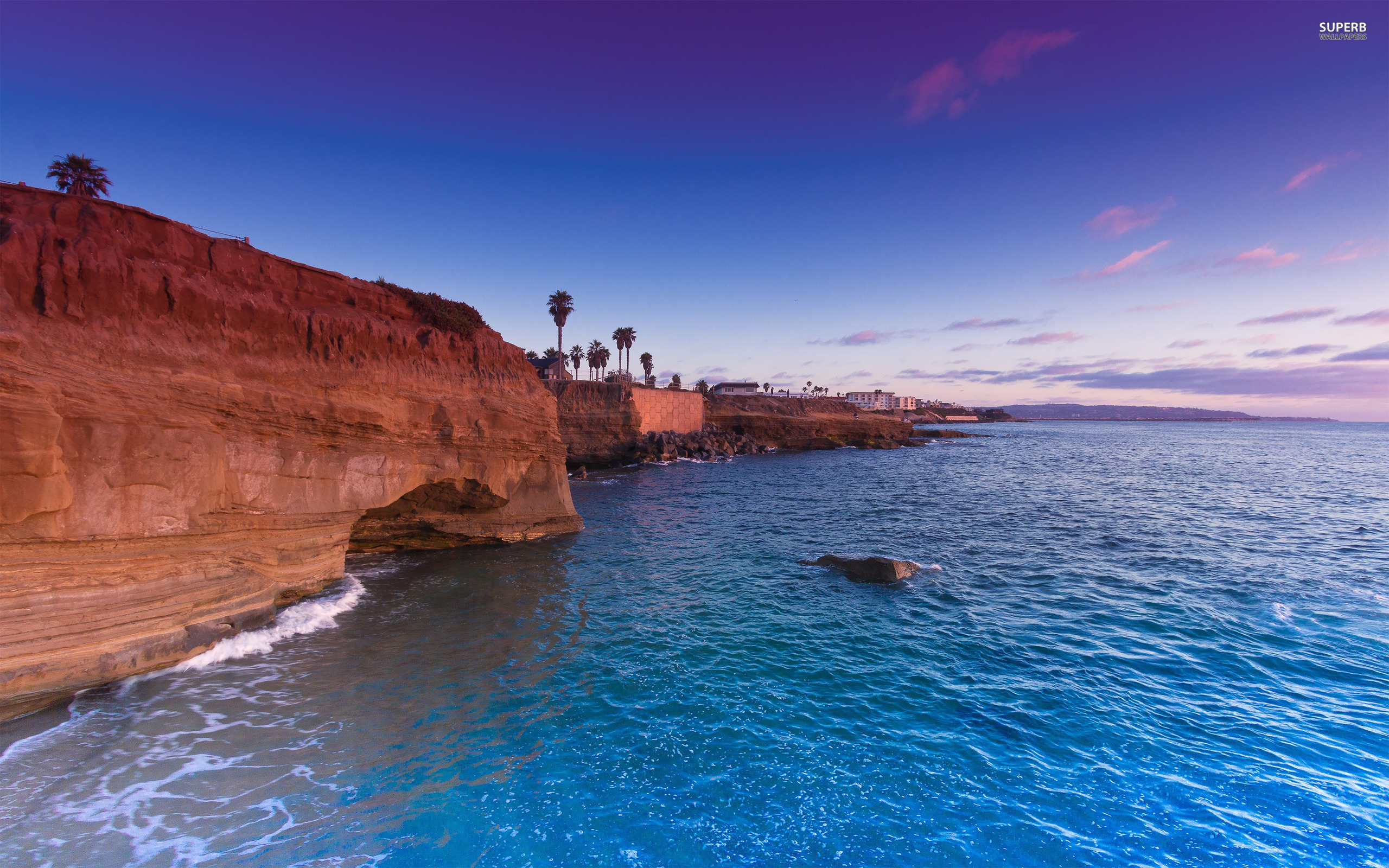 Cliff Sunset Ocean wallpaper   ForWallpapercom 2560x1600