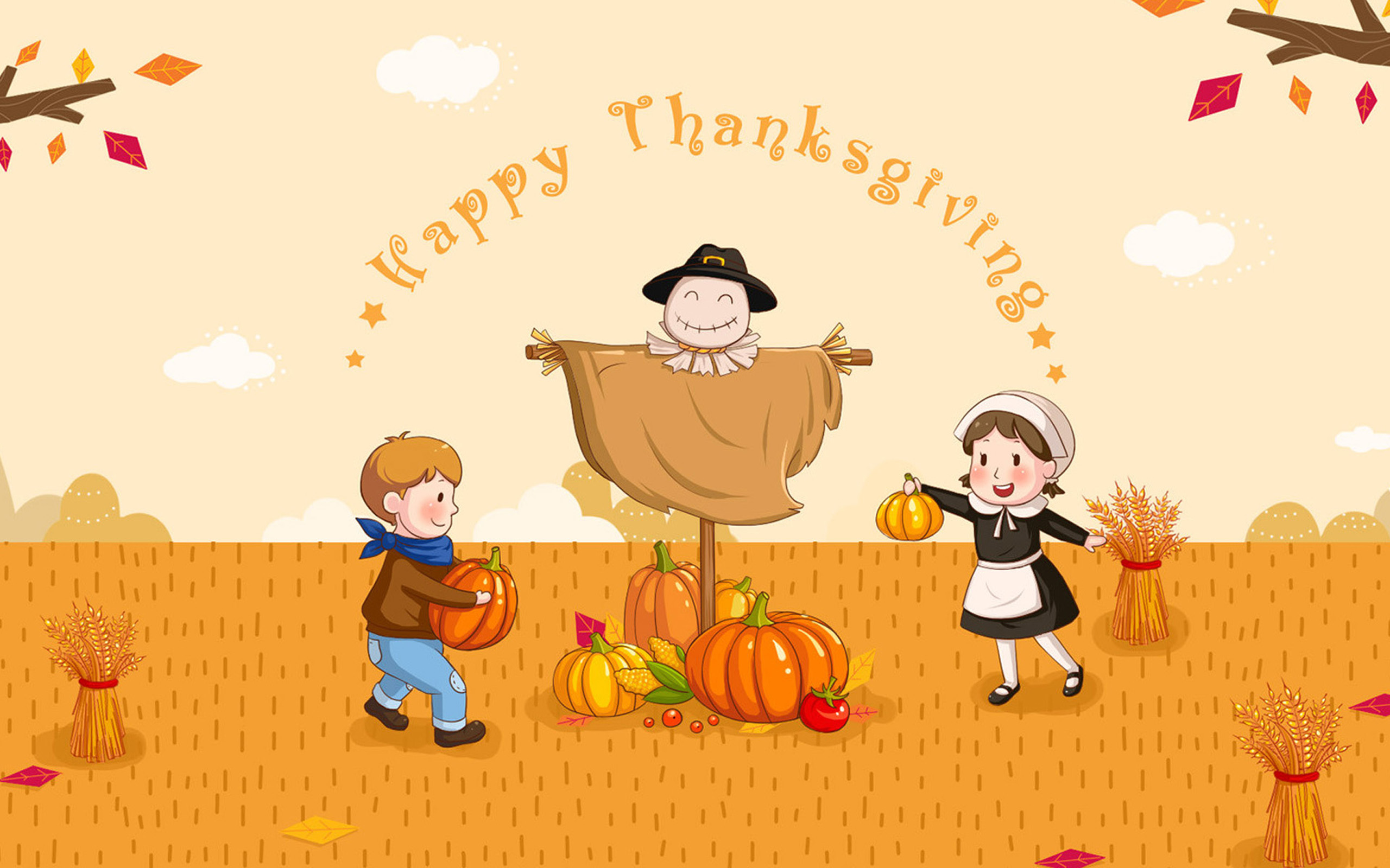 Funny Thanksgiving Desktop HD Wallpaper Image