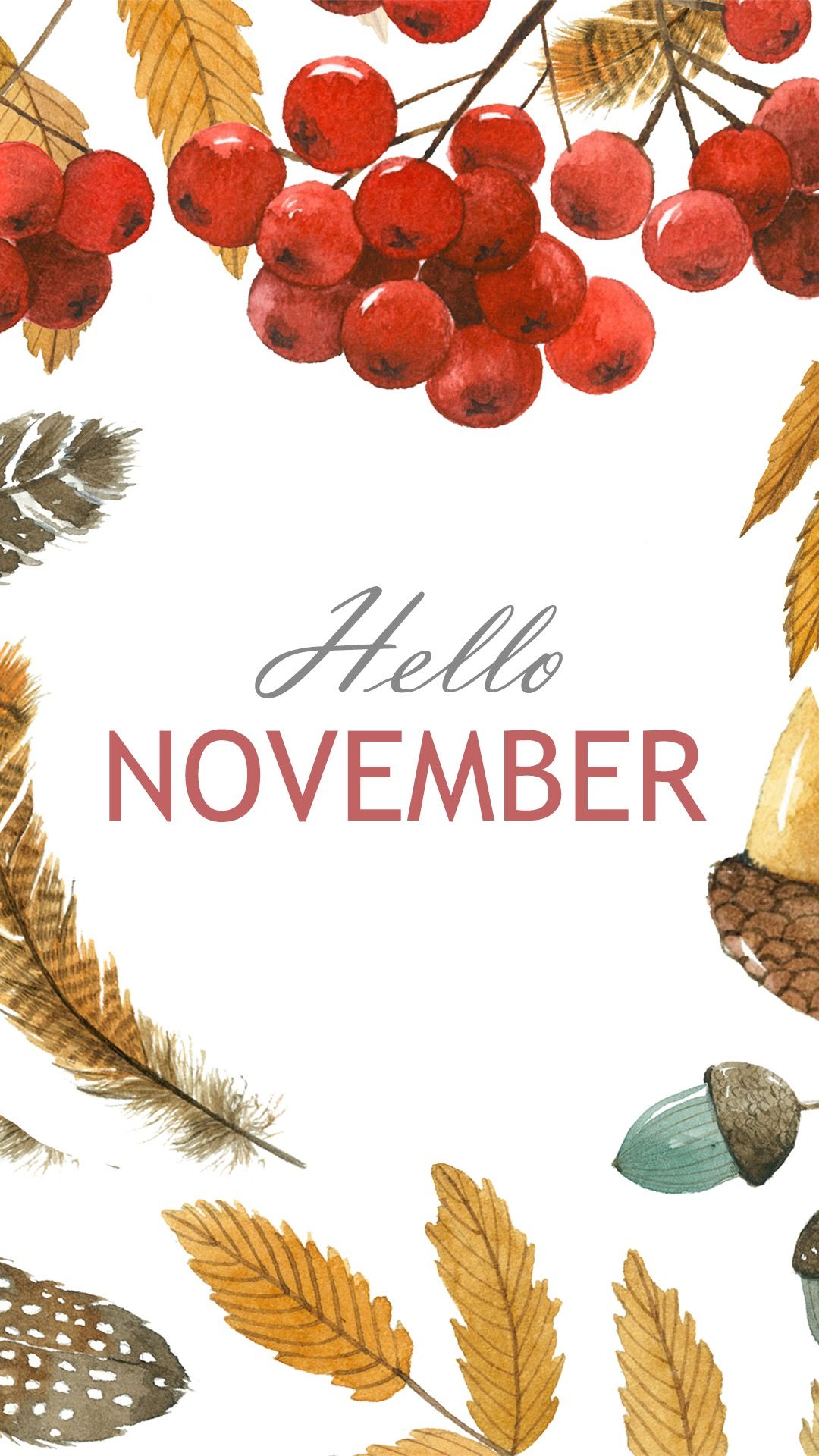 Hello November iPhone Wallpaper Top