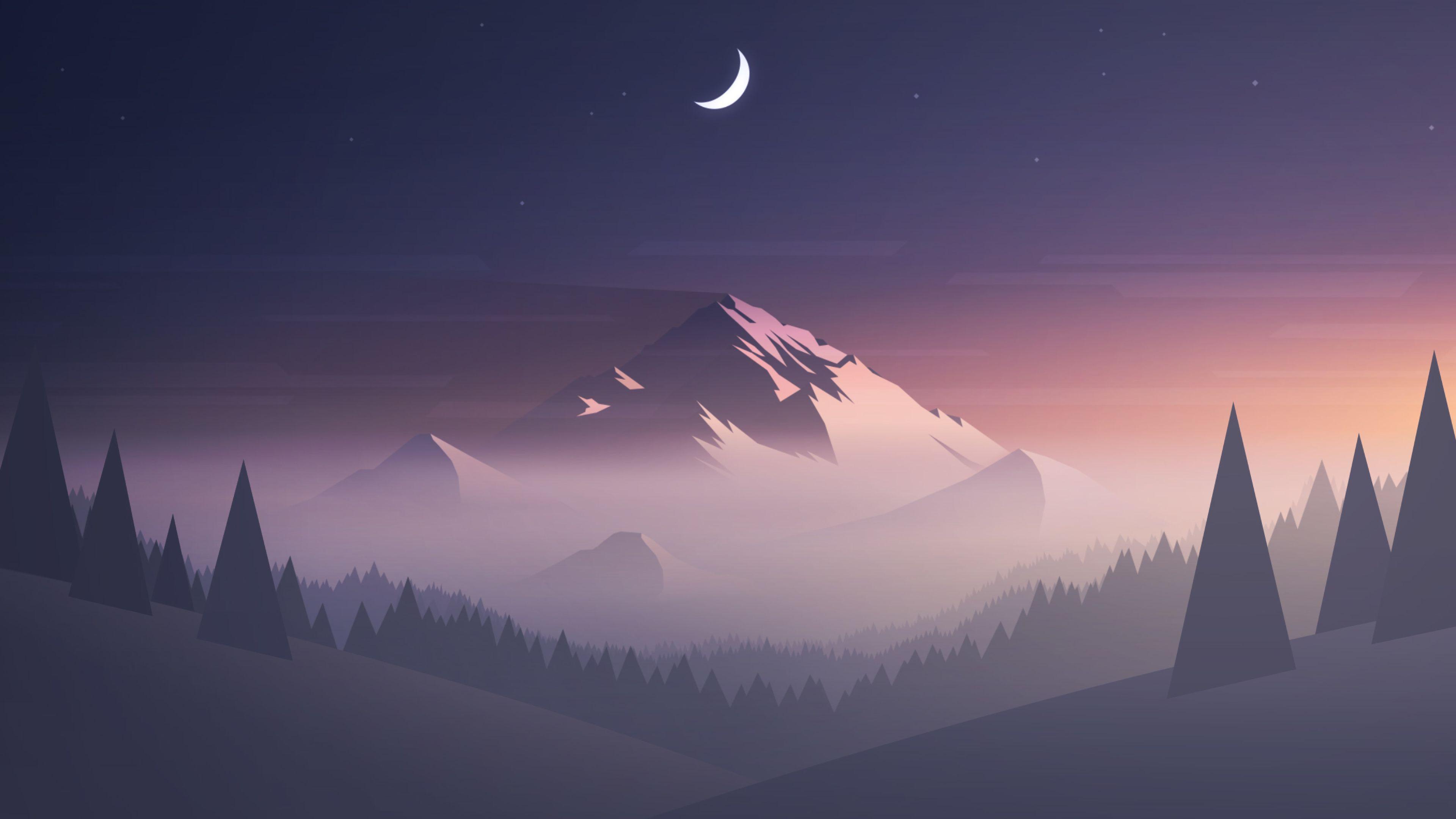 Mountain Minimalist Scenery 4K Phone iPhone Wallpaper #6160b