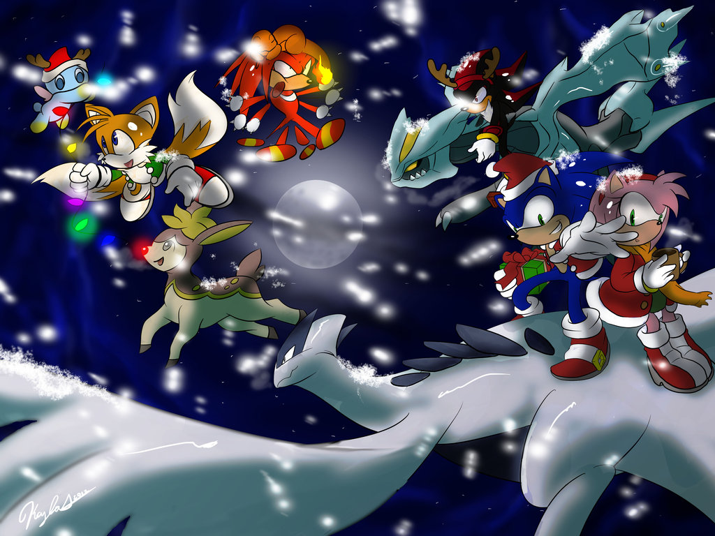 Ce A Sonic And Pokemon Christmas Flight By Segamastergirl