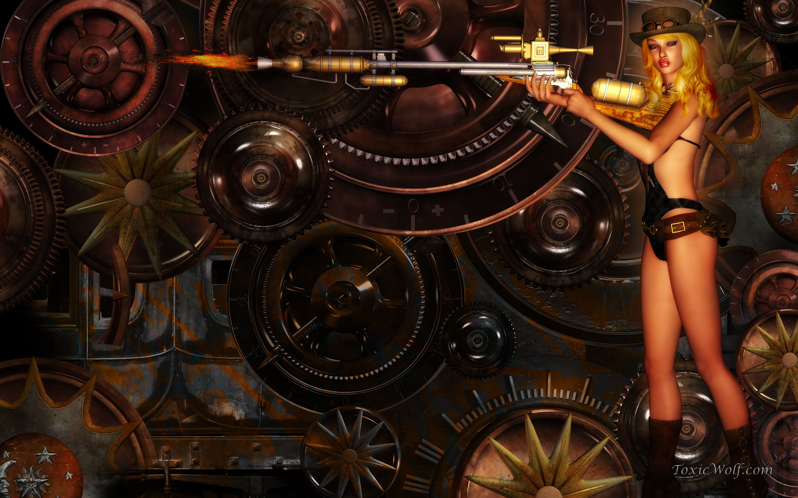 Steampunk Puter Wallpaper Desktop Background