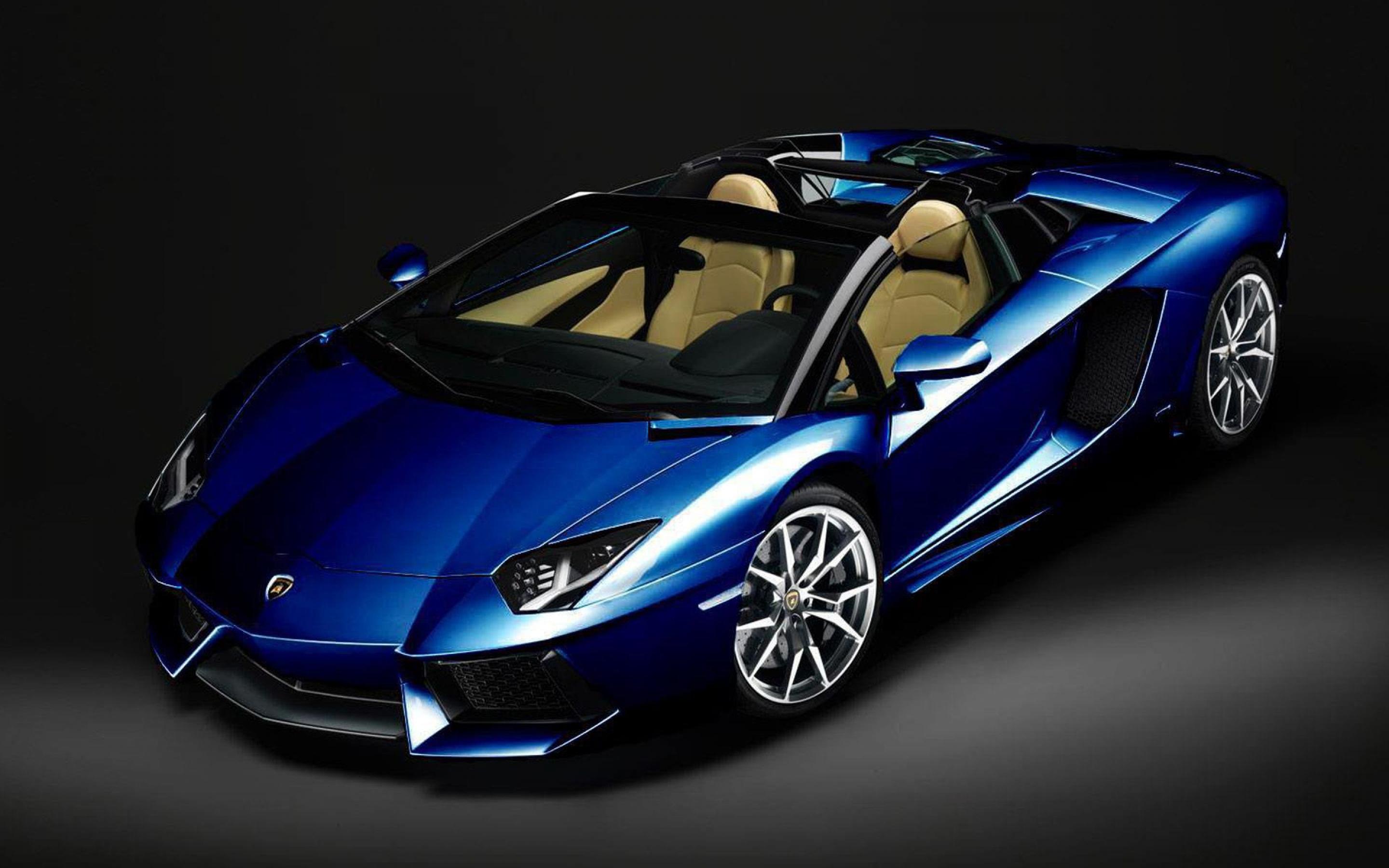 Lamborghini Aventador Blue Wallpaper HD Background