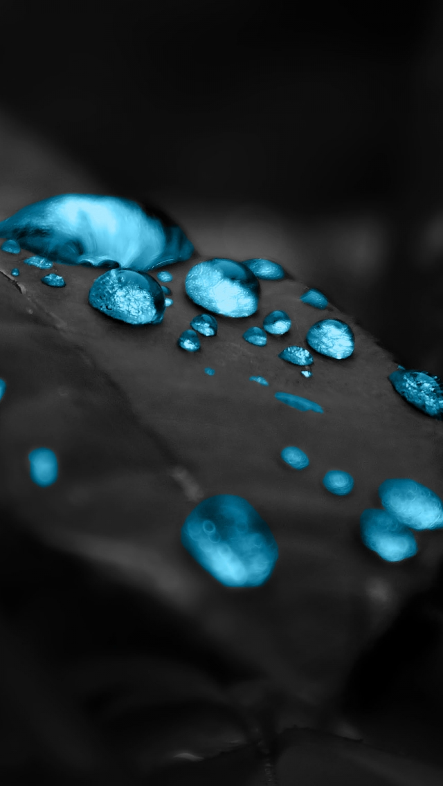 Turquoise Water Drops iPhone 5s Wallpaper