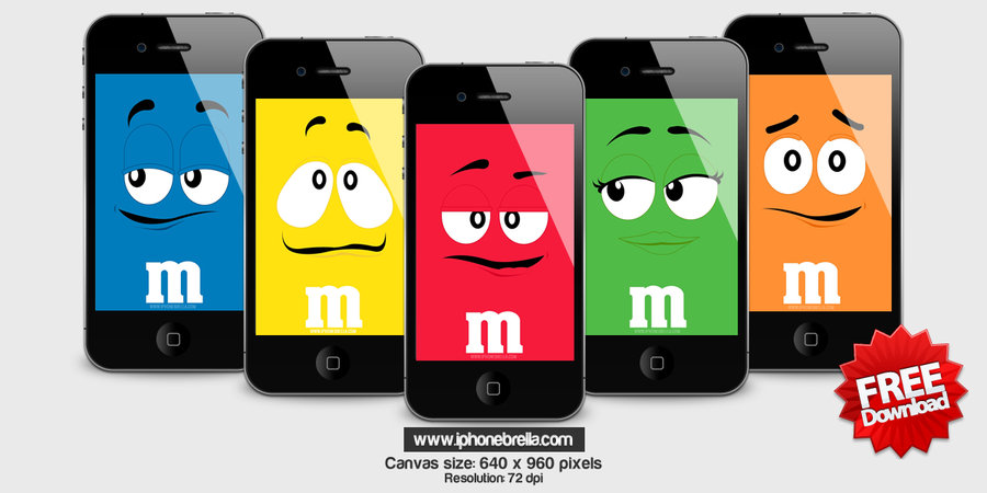 And M Chocolate iPhone Walls By Lemongraphic