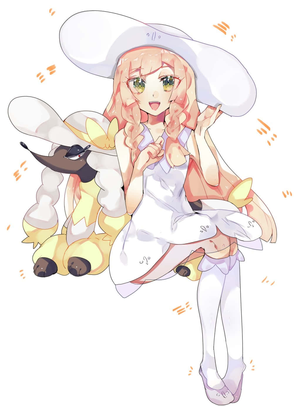Anime Girlwith Furfrou Pokemon Jb6m6eo8s9sda2k8 Wallpaper