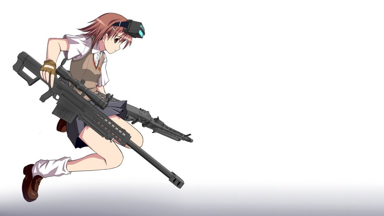 Machine Gun Guns Redheads School Uniforms Skirts Weapons Sniper