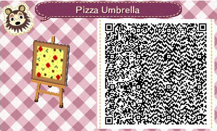 Acnl Pizza Umbrella Qr Code By Codez