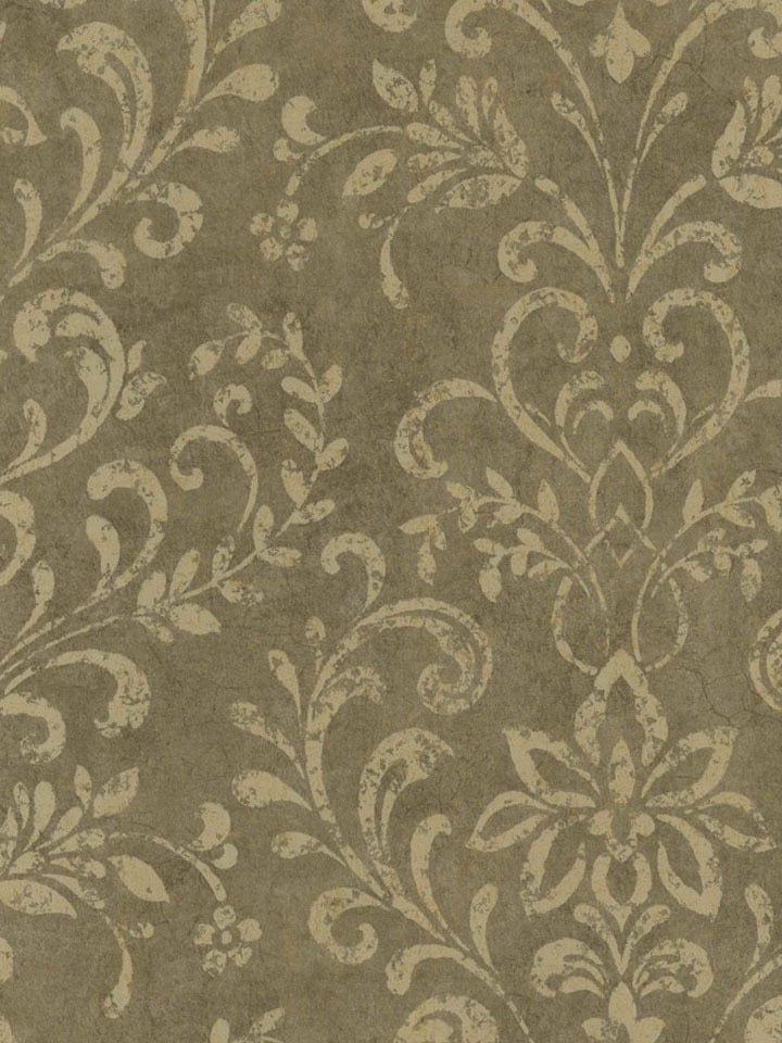Taupe Country Damask Wallpaper   Traditional Wallpaper 720x960