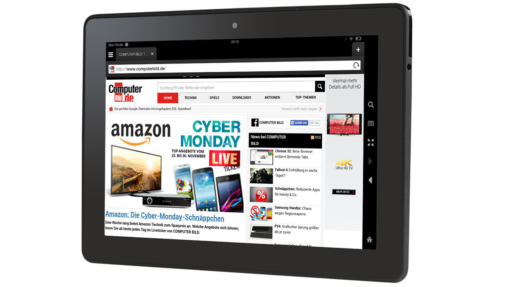 Amazon Kindle Fire HDx Test Des Neuen Tablets Puter